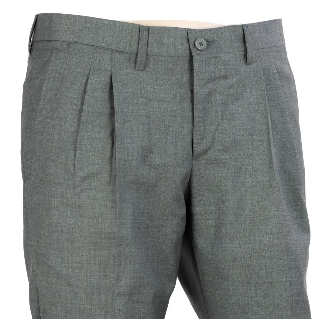 Vista frontale del pantalone grigio, Modello 02