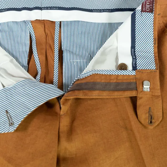 Dettaglio fotografico 3 del pantalone ocra, Modello 03