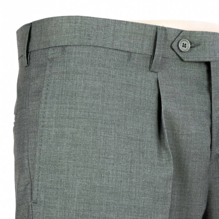 Dettaglio fotografico 2 del pantalone grigio verde, Modello 04