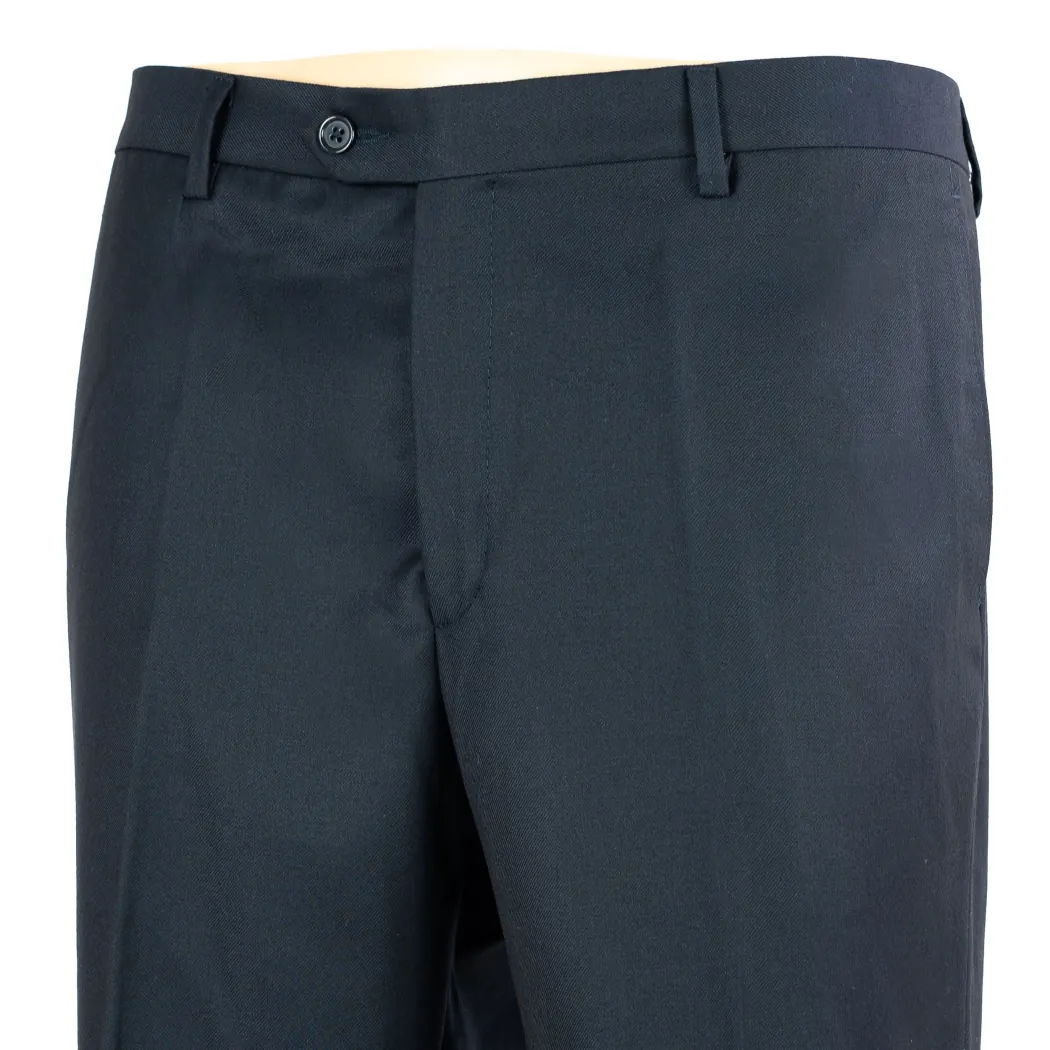 Vista frontale del pantalone blu scuro, Modello 05