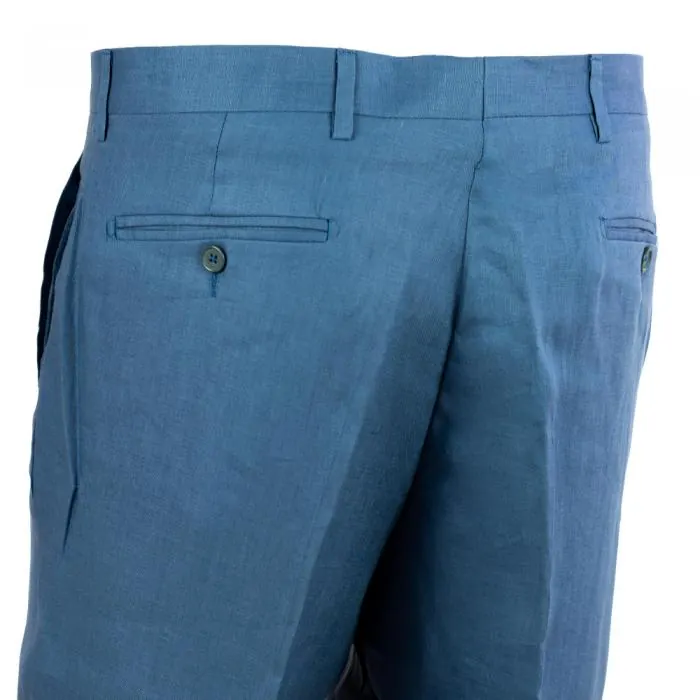 Dettaglio fotografico 2 del pantalone azzurro, Modello 07